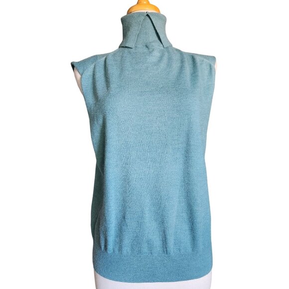 Pilcro by Anthropologie Collared Sleeveless Women Sweater Blue One Size - Picture 1 of 8